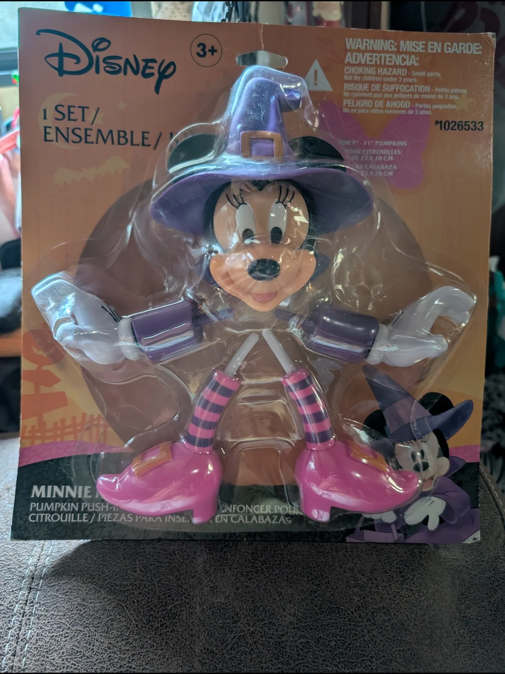 Disney Minnie Mouse Kids' Halloween Witch Figure Pumpkin Decorator